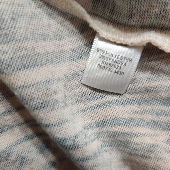 CJ Banks Plus Size 1X Abstract Beaded Tunic Top Batwing Sleeve Stretch Blouse - Picture 7 of 11